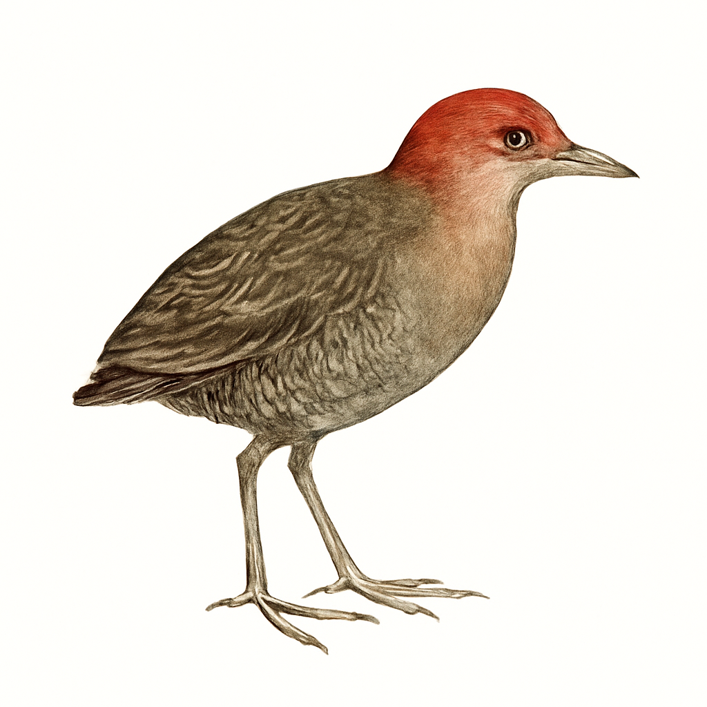 Illustrazione di Russet-crowned Crake