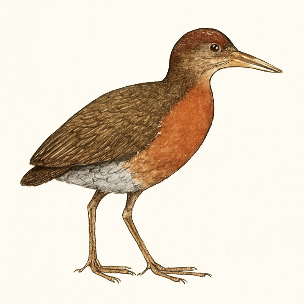 Illustration von Weißbrustralle