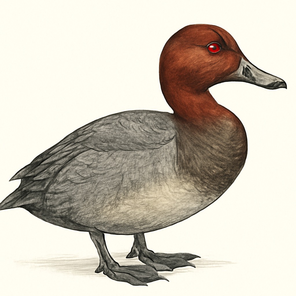 Illustration von Rotaugenente