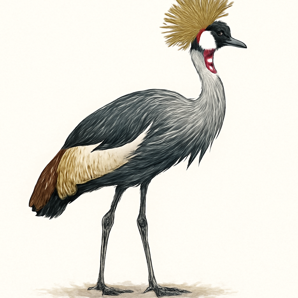 Illustration de Grue royale