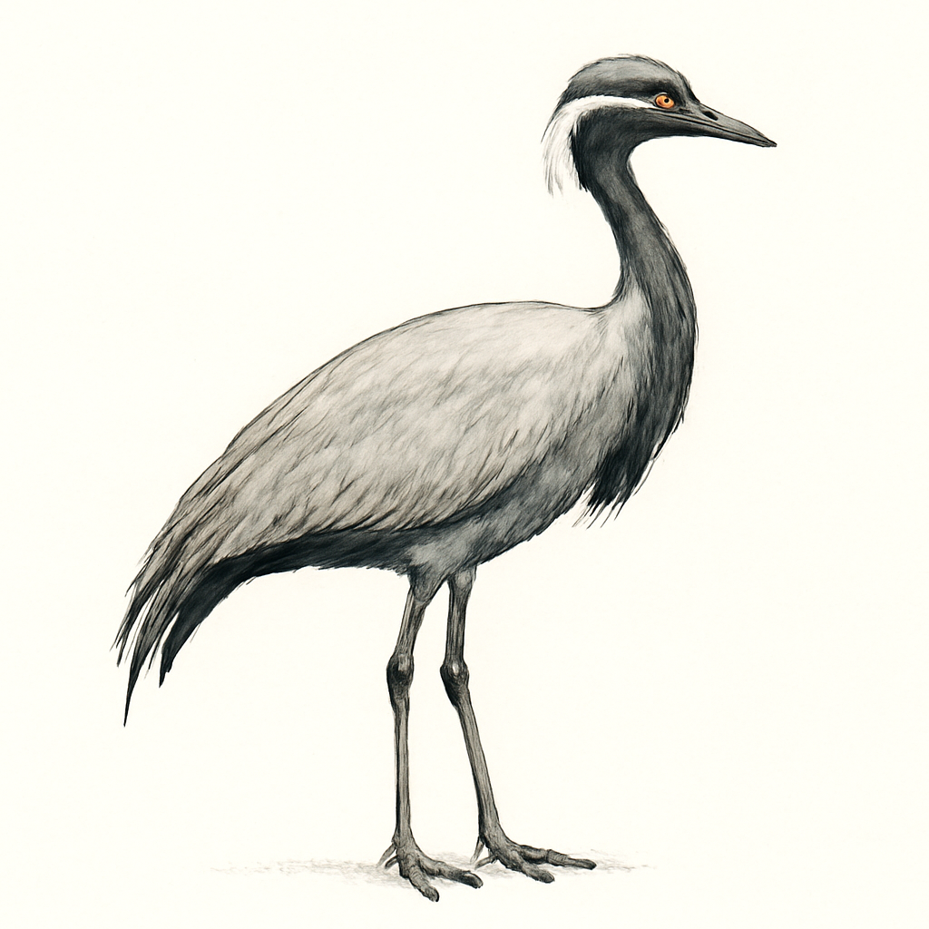 Illustration de Grue demoiselle