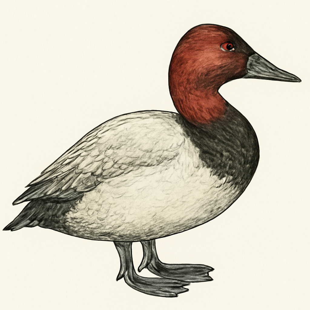 Illustration de Fuligule à dos blanc