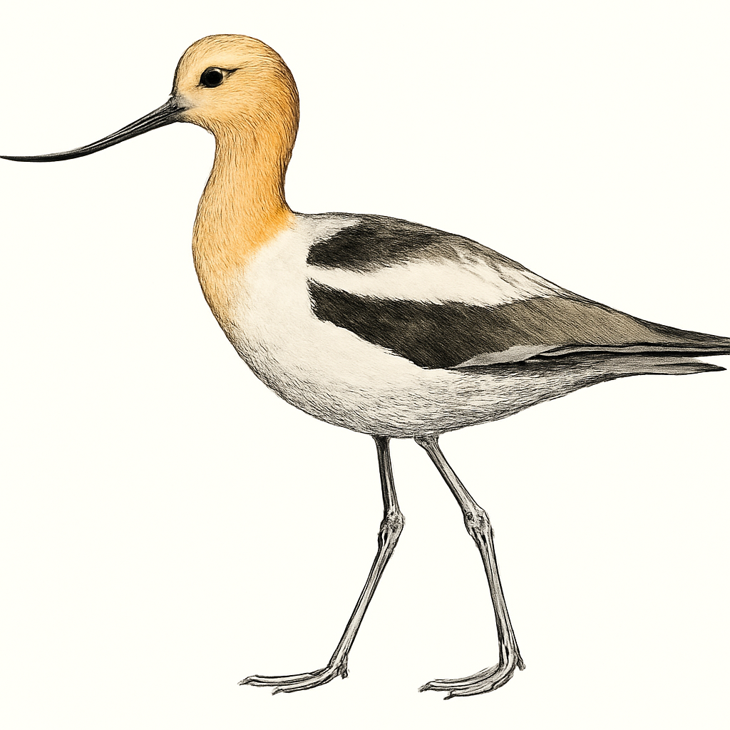 Ilustração de american avocet