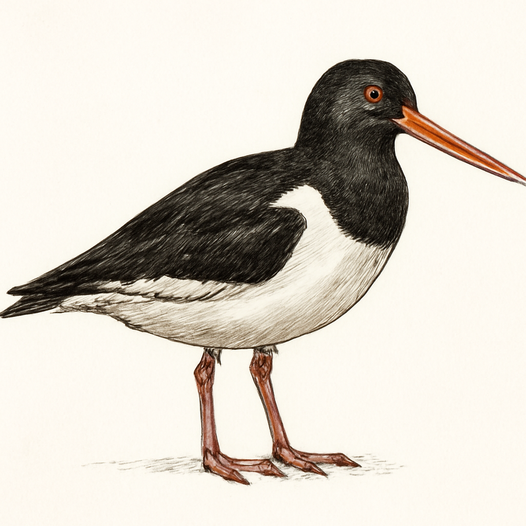 Eurasian Oystercatcher illustration