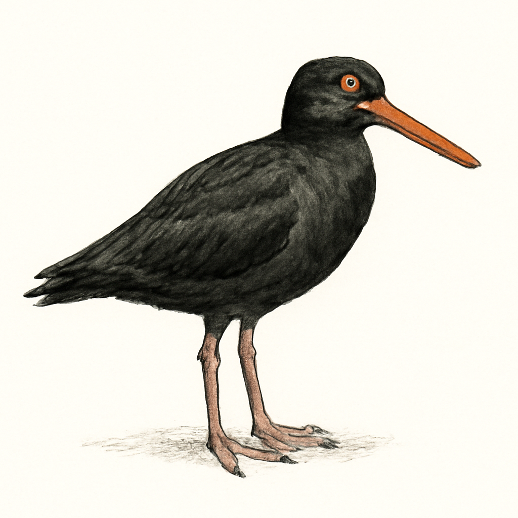 African Oystercatcher illustration