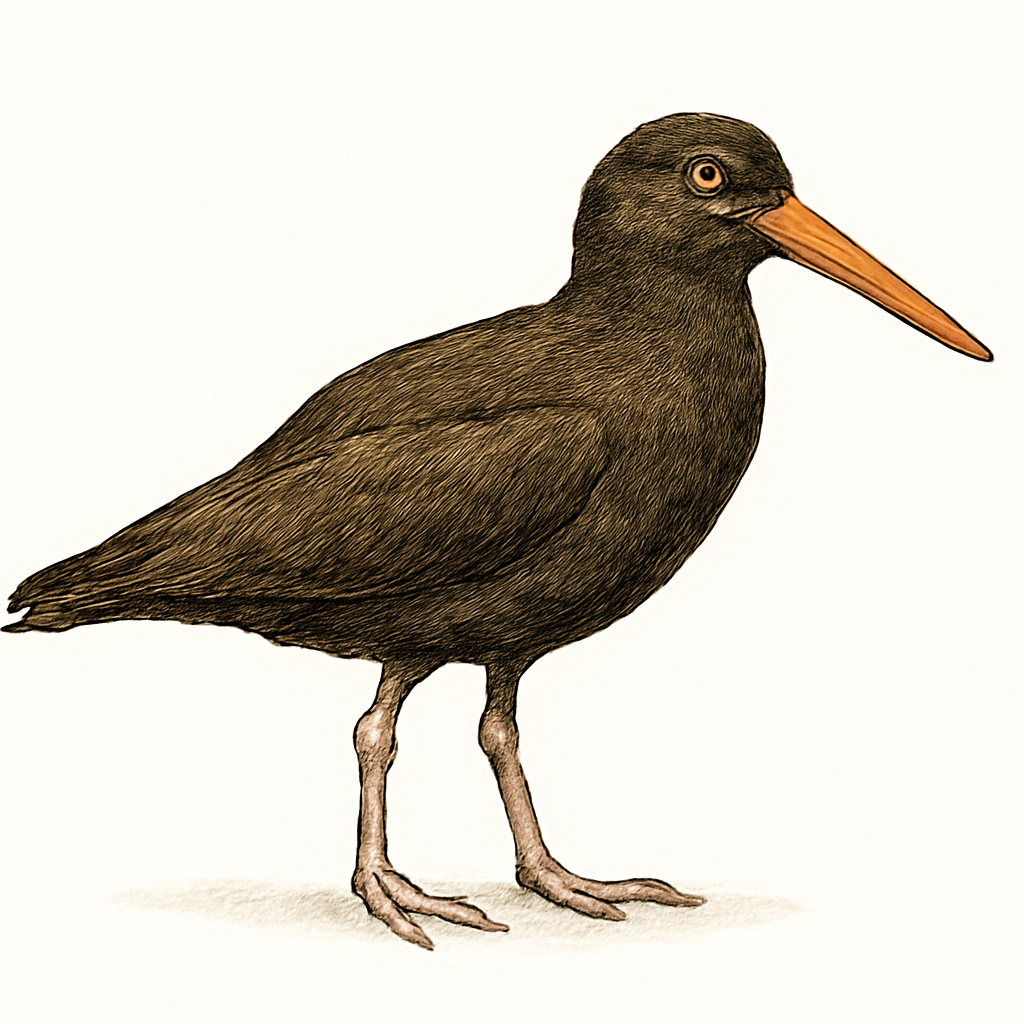 Black Oystercatcher illustration