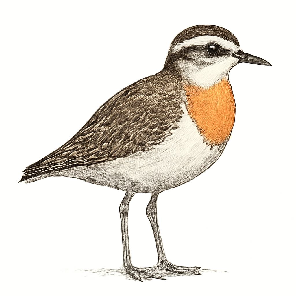 Rufous-chested Dotterel illustration