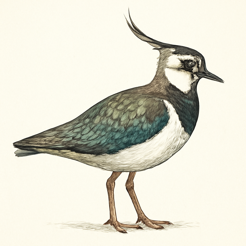 Northern Lapwing illustration
