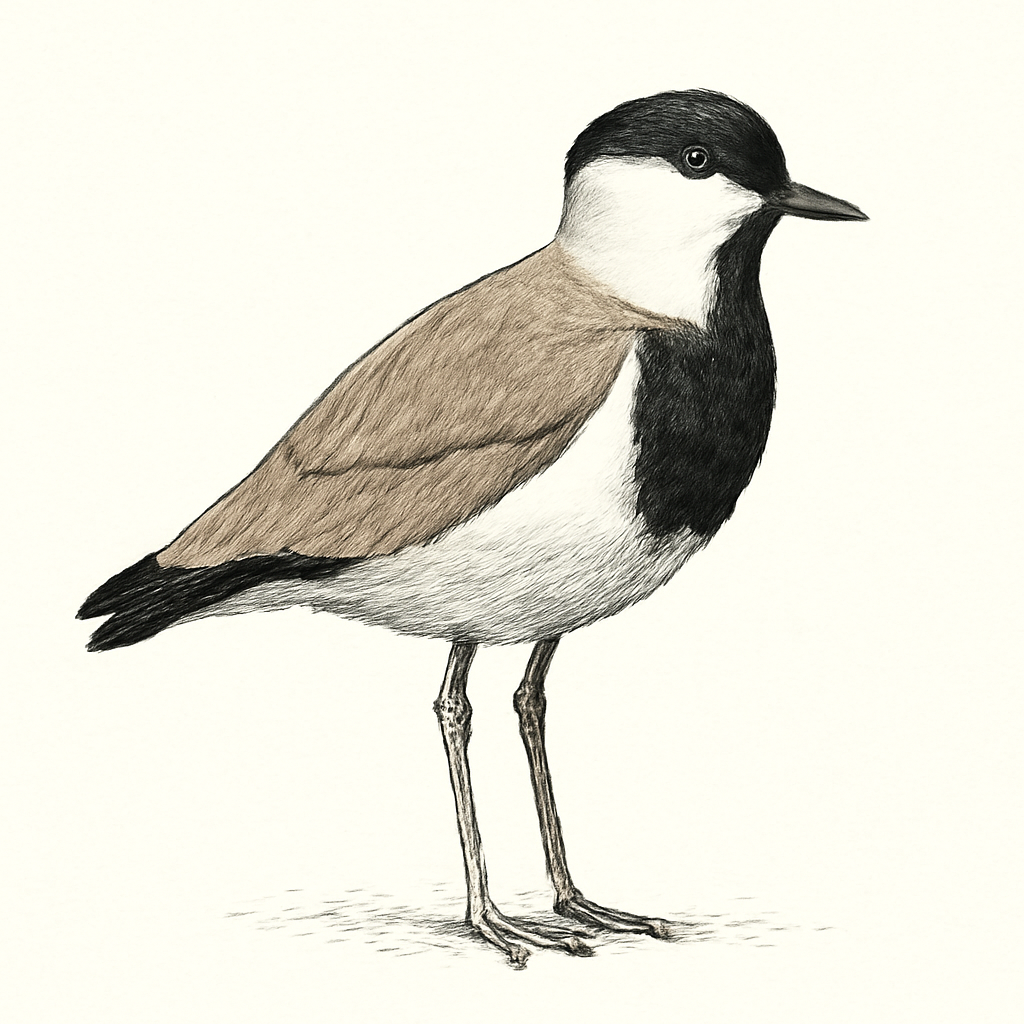 Illustrazione di Black-winged Lapwing