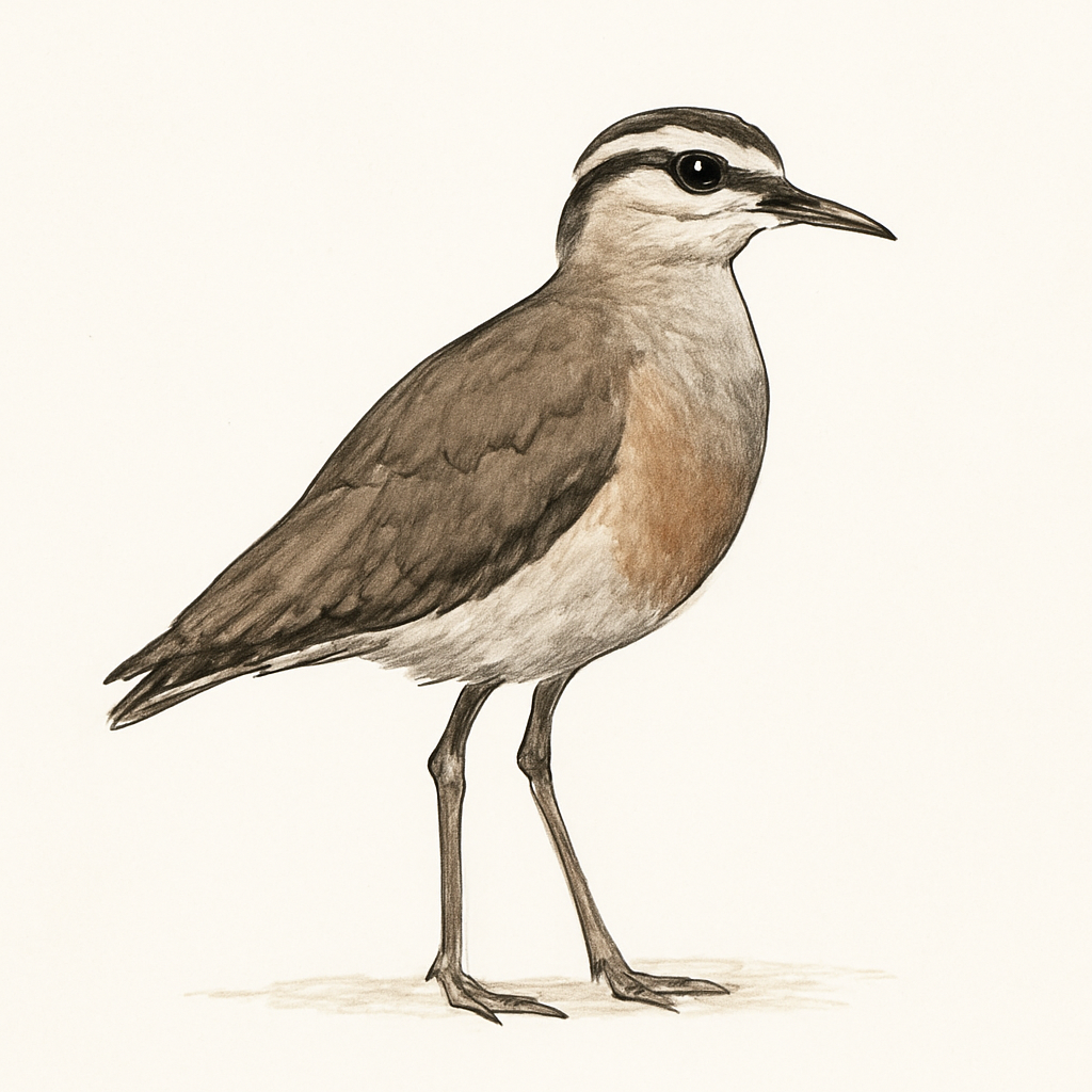 Ilustración de Avefría Pechirrufa