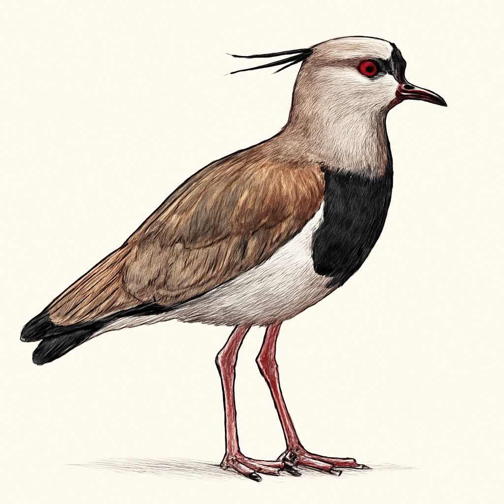 Illustration de Vanneau téro