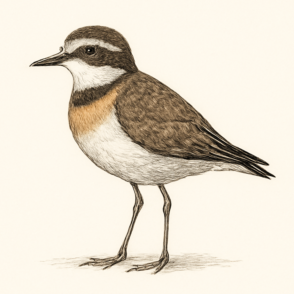 Illustration von Madagaskarregenpfeifer