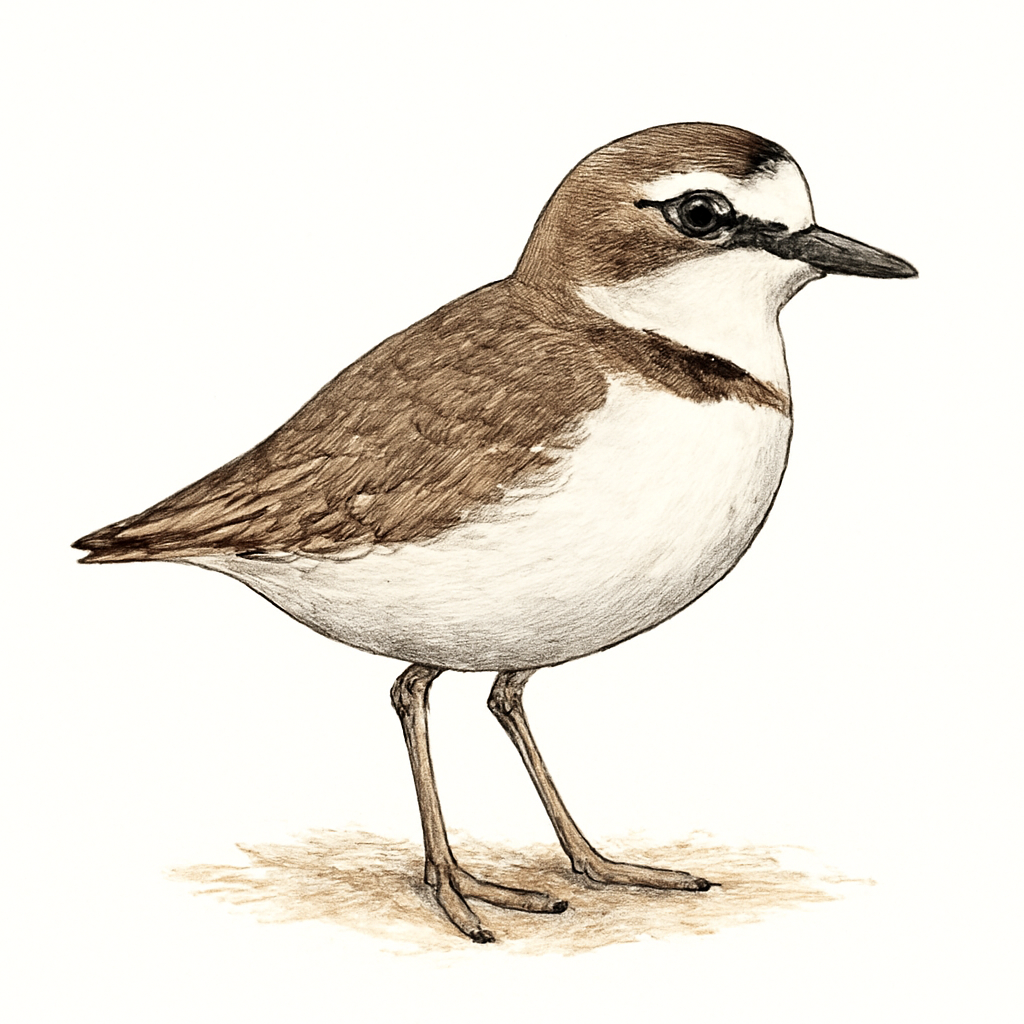 Illustratie van Vale strandplevier