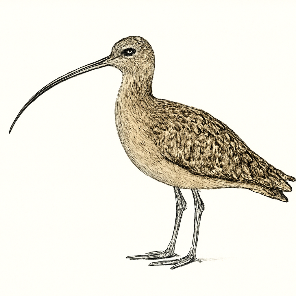 Ilustração de long-billed curlew