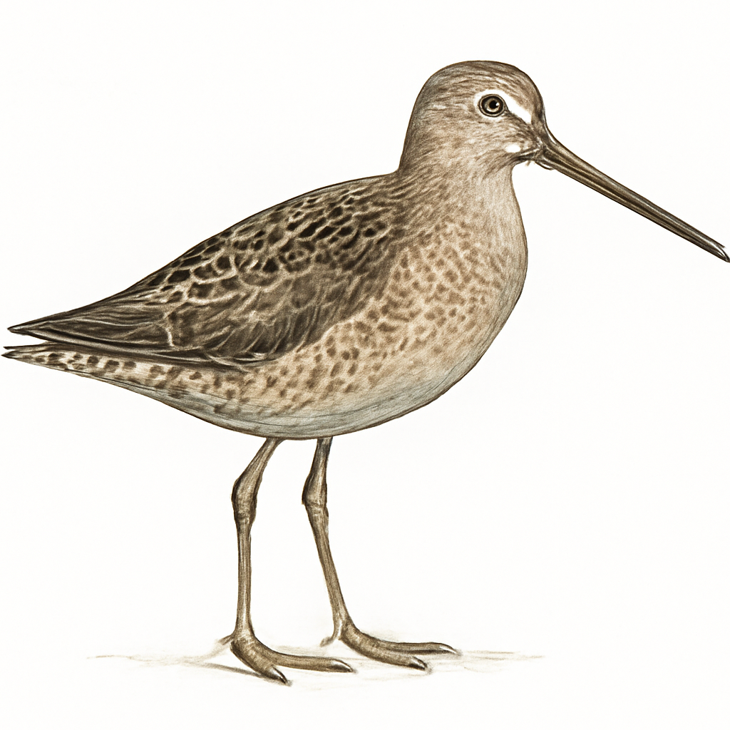 Short-billed Dowitcher illustration