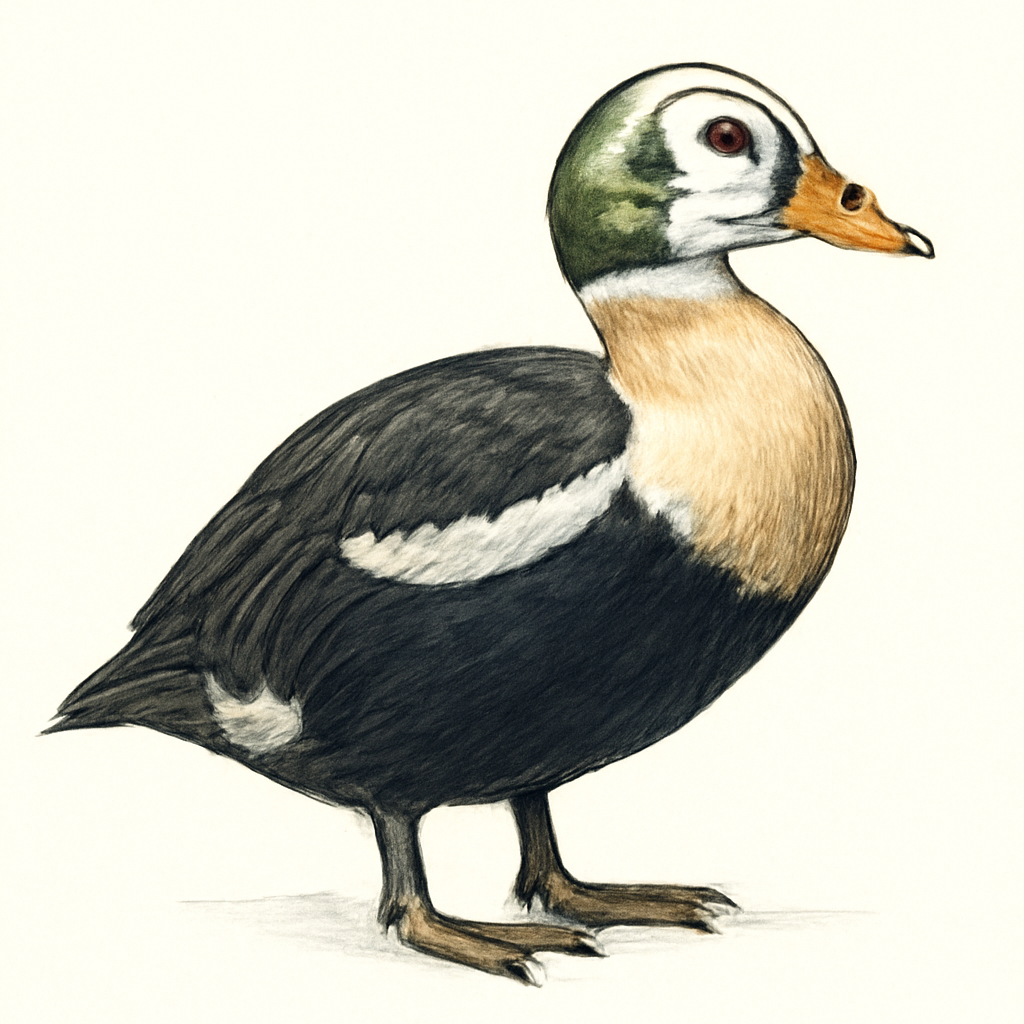 Illustration de Eider à lunettes
