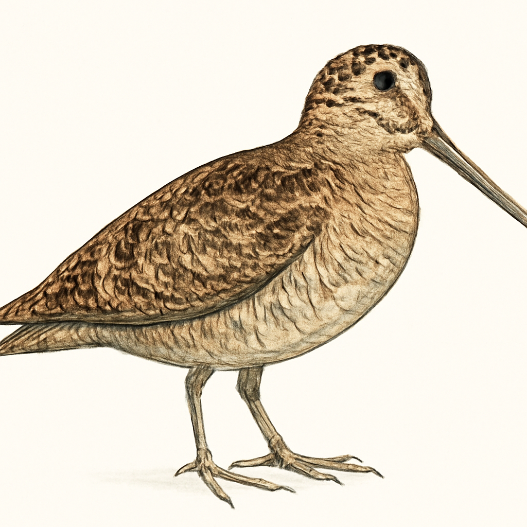 Eurasian Woodcock illustration
