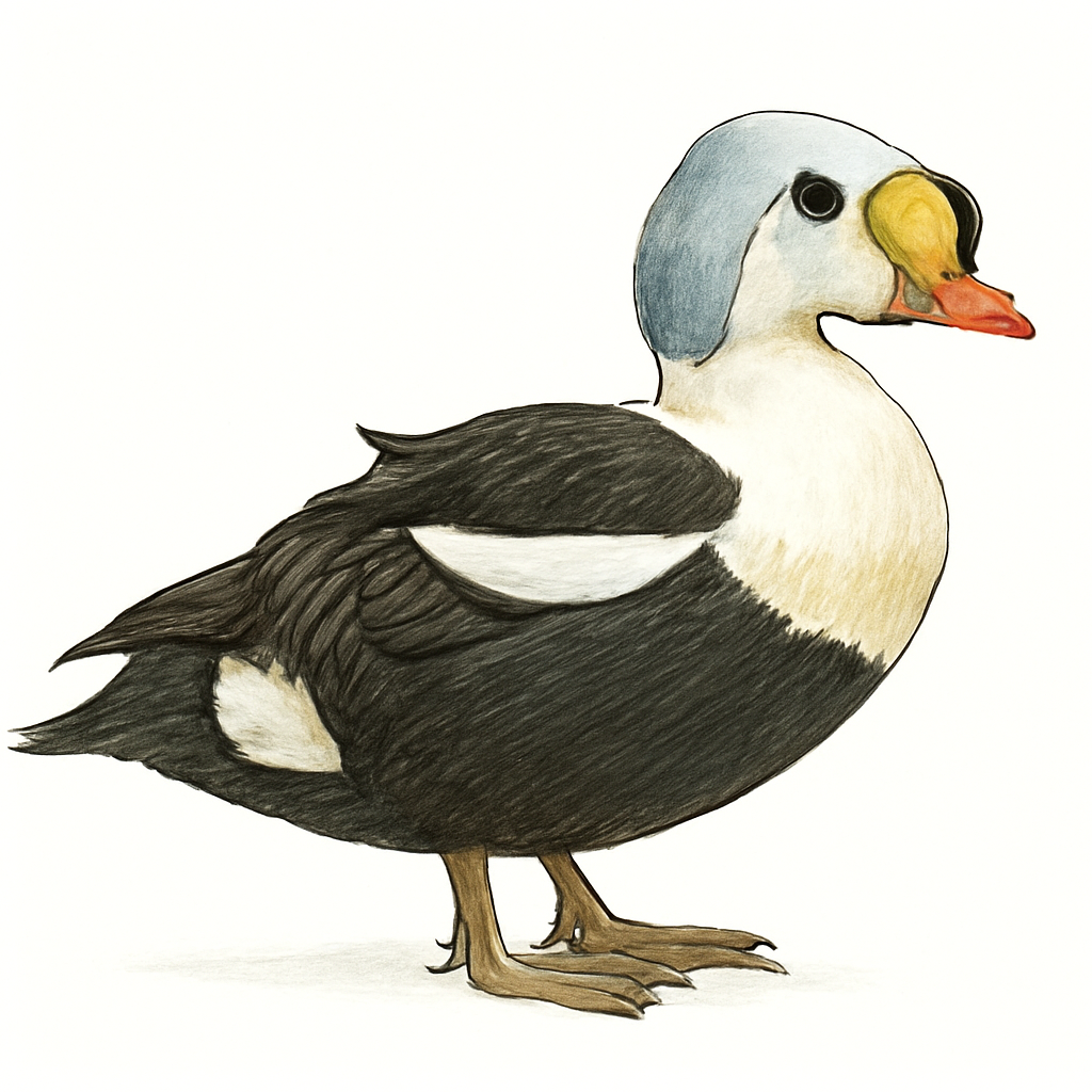 King Eider illustration