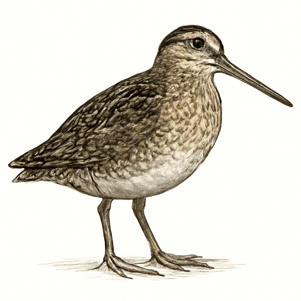 Illustration von Aucklandschnepfe