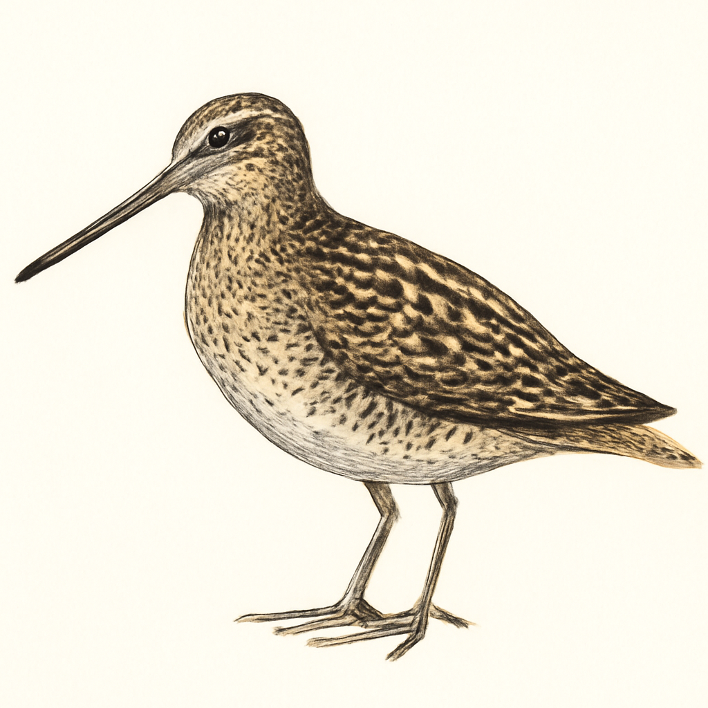 Illustration von Kordillerenbekassine