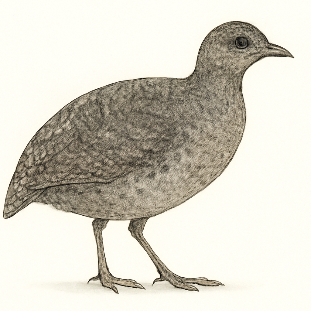 Ilustración de Tinamú Patigrís