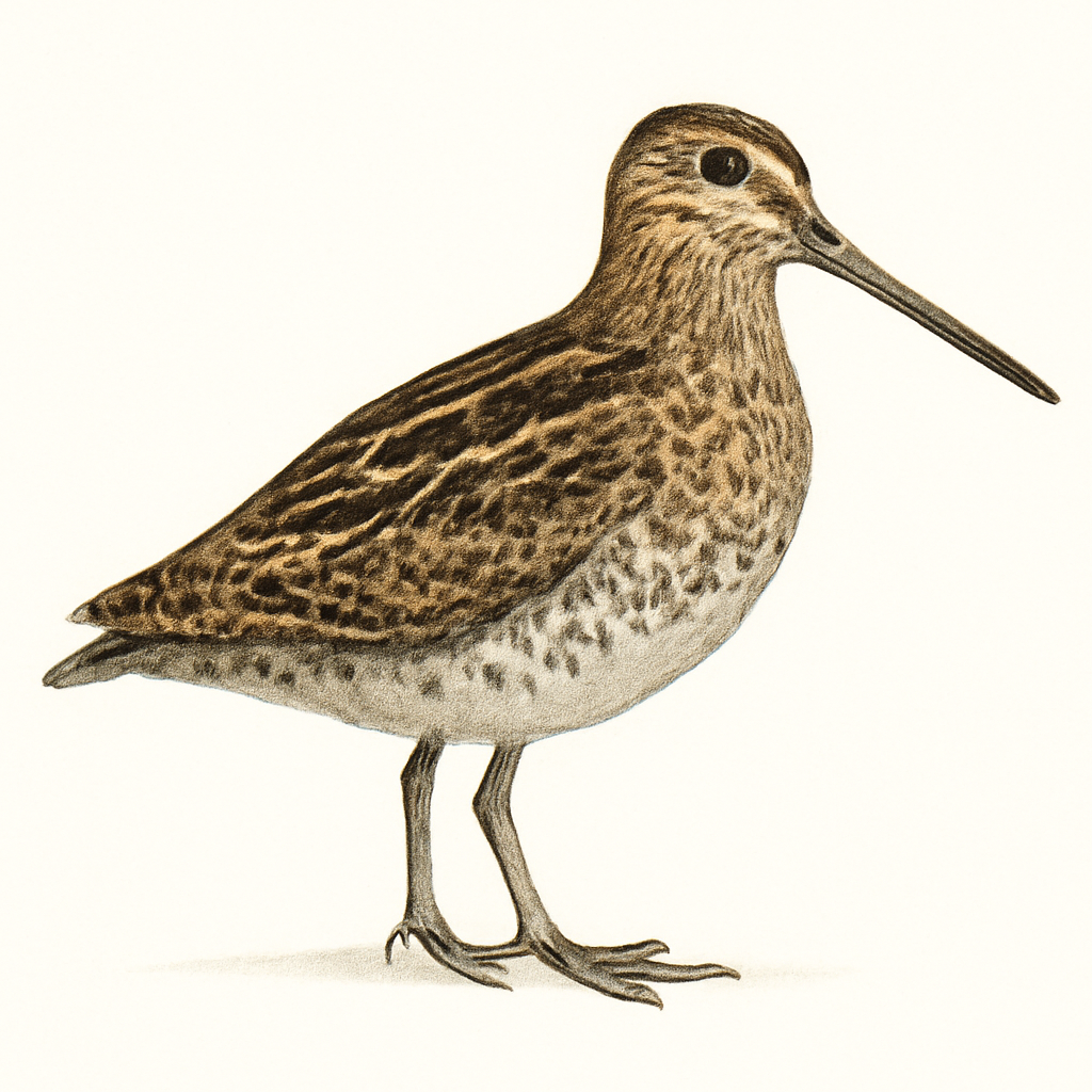 Common Snipe illustration