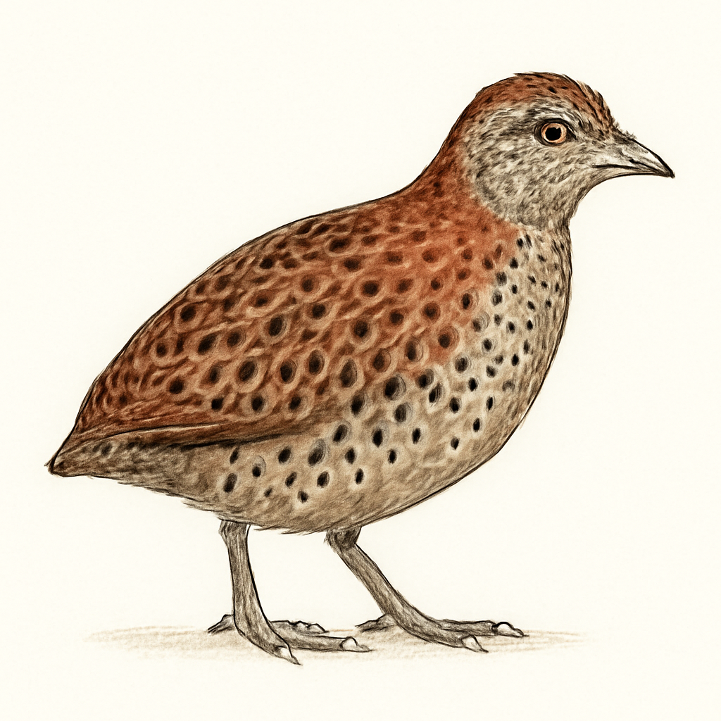 Red-backed Buttonquail illustration