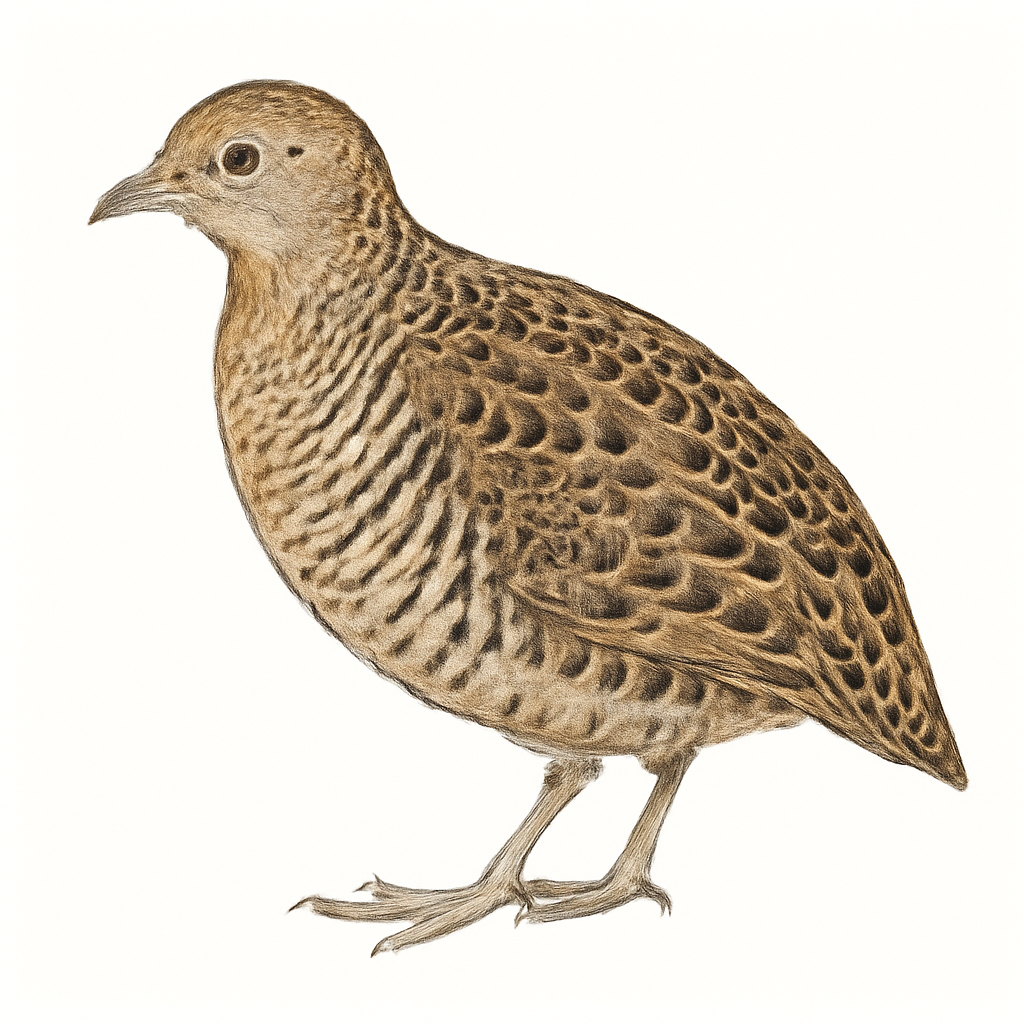 Illustratie van Zwartkeelvechtkwartel