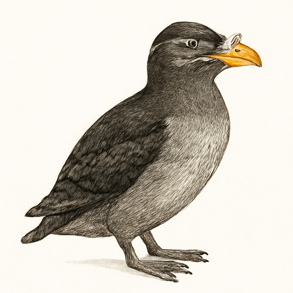Rhinoceros Auklet illustration