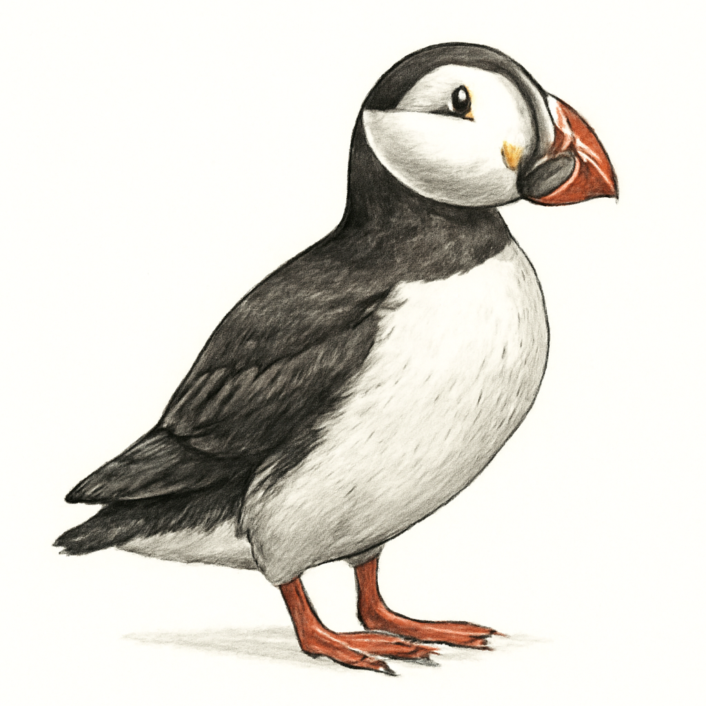 Atlantic Puffin illustration