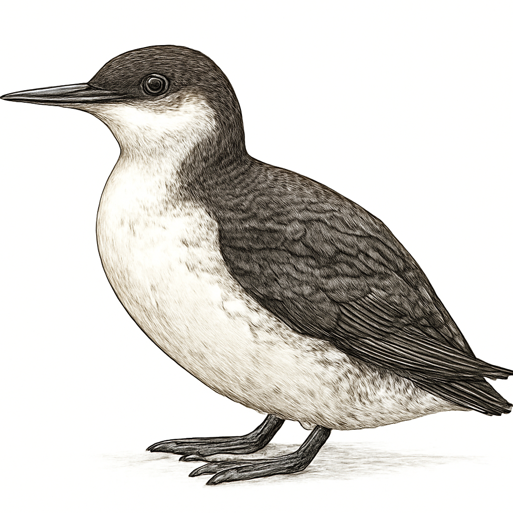 Long-billed Murrelet illustration