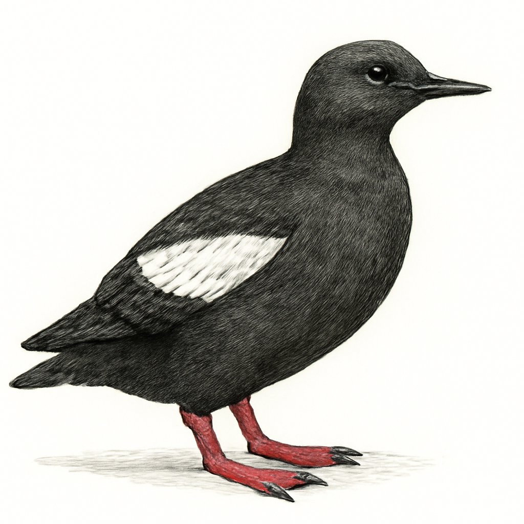 Black Guillemot illustration
