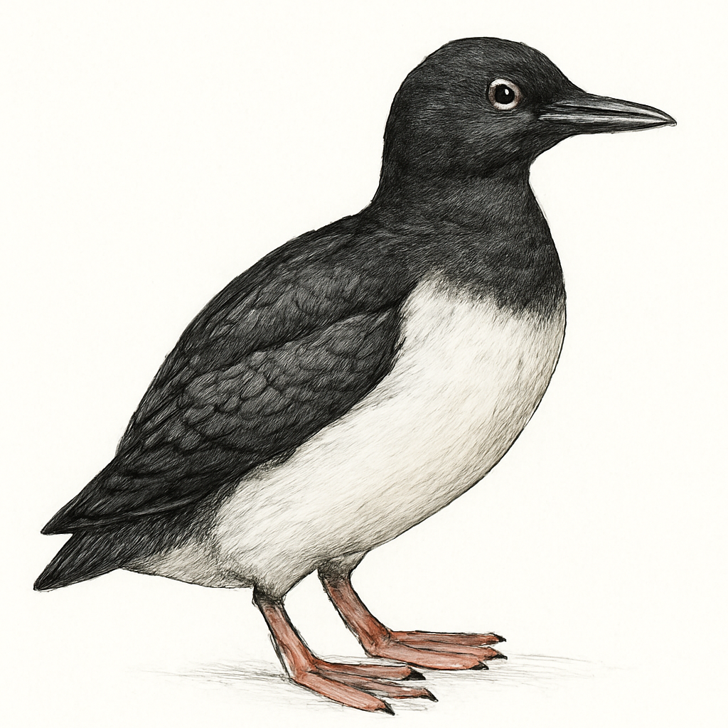 Ilustração de spectacled guillemot