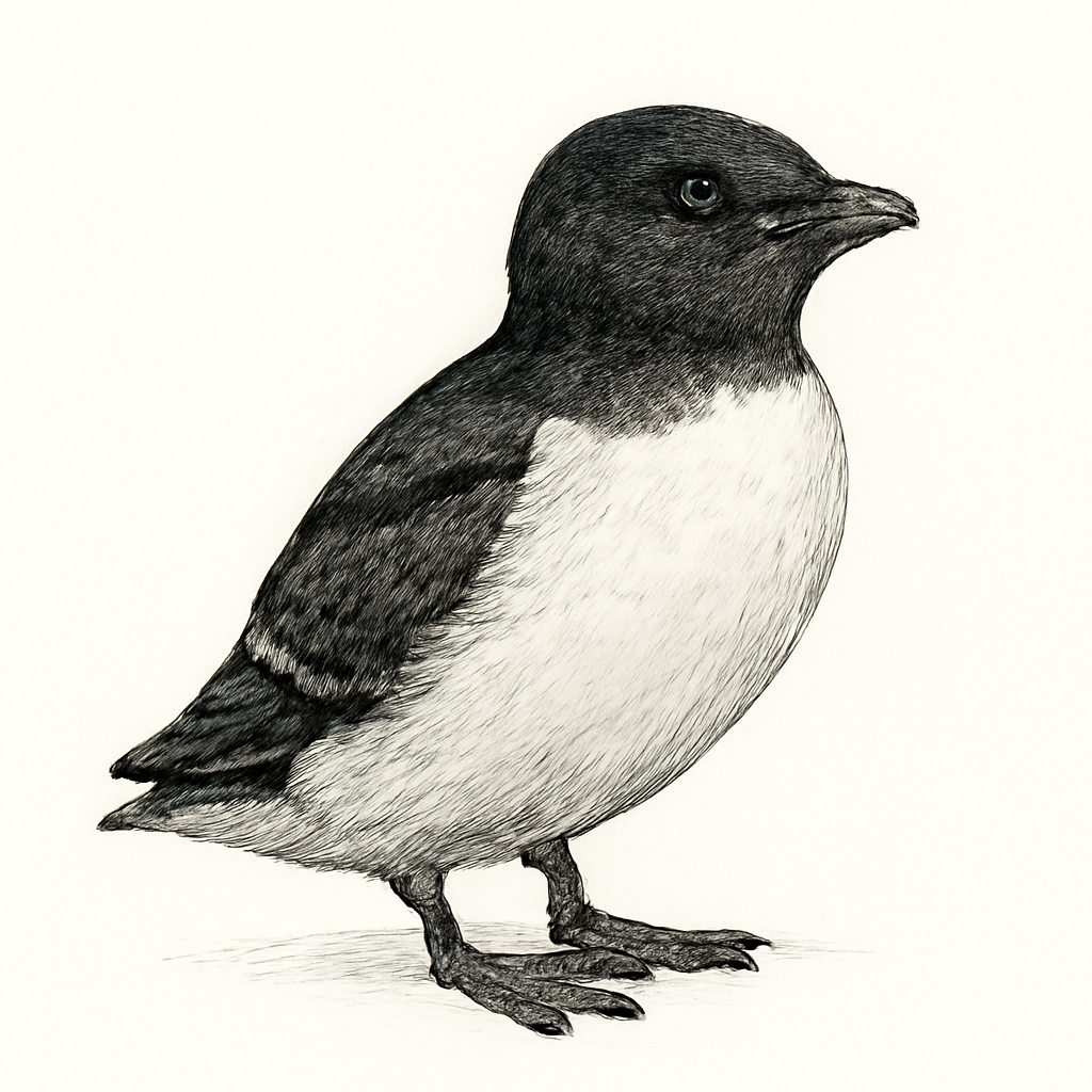 Ilustración de Mérgulo Atlántico