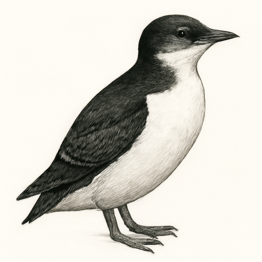 Ilustração de guadalupe murrelet