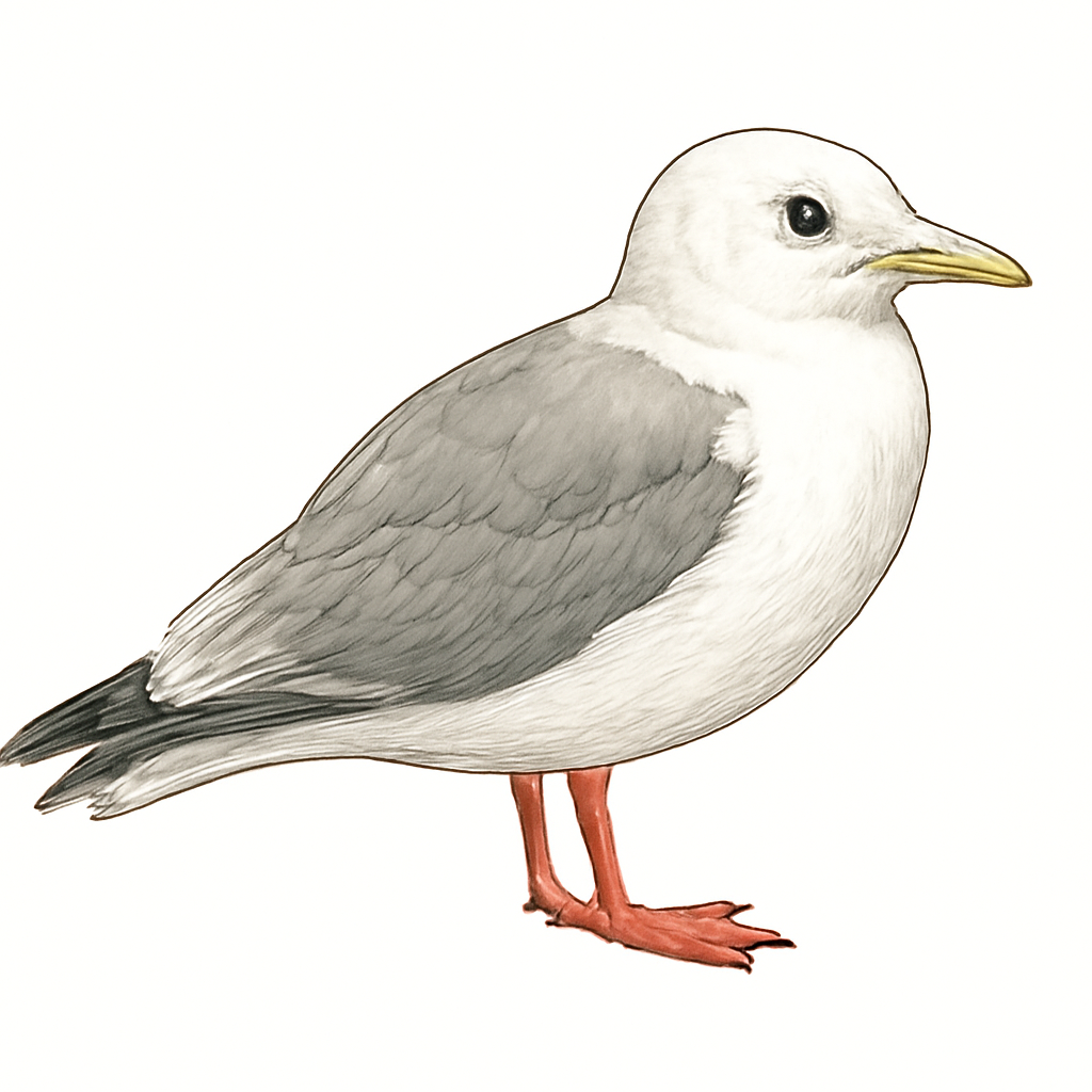 Illustrazione di Red-legged Kittiwake