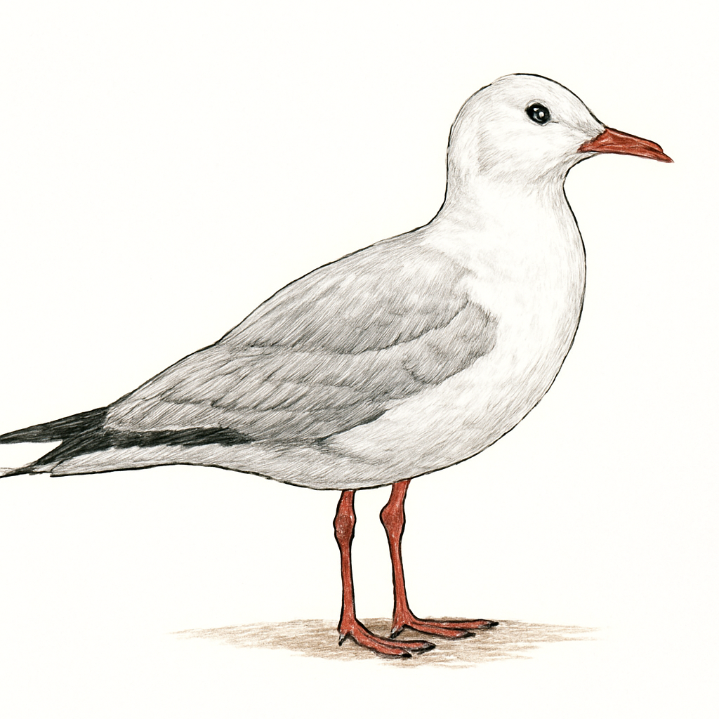 Slender-billed Gull illustration