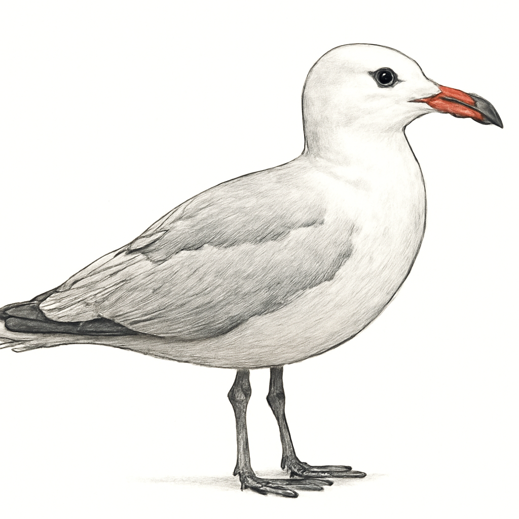 Audouin's Gull illustration
