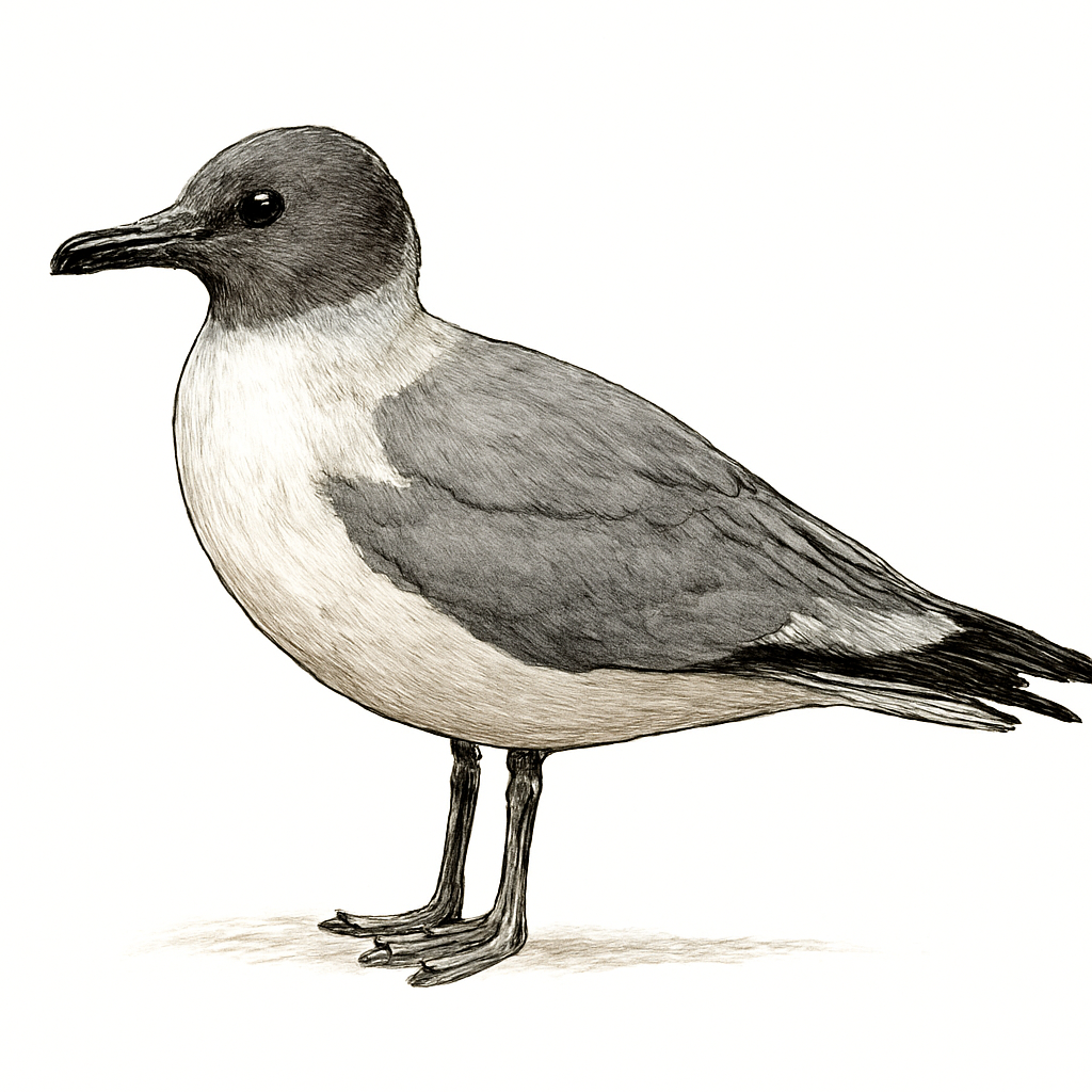 Ilustração de gaivota-fuliginosa