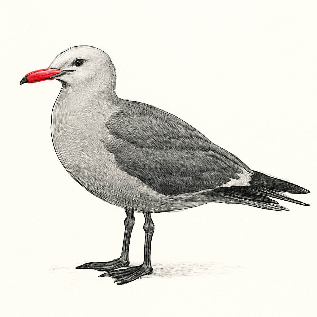 Heermann's Gull illustration