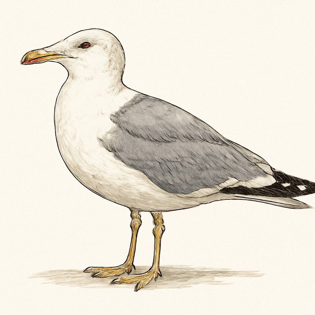 Caspian Gull illustration