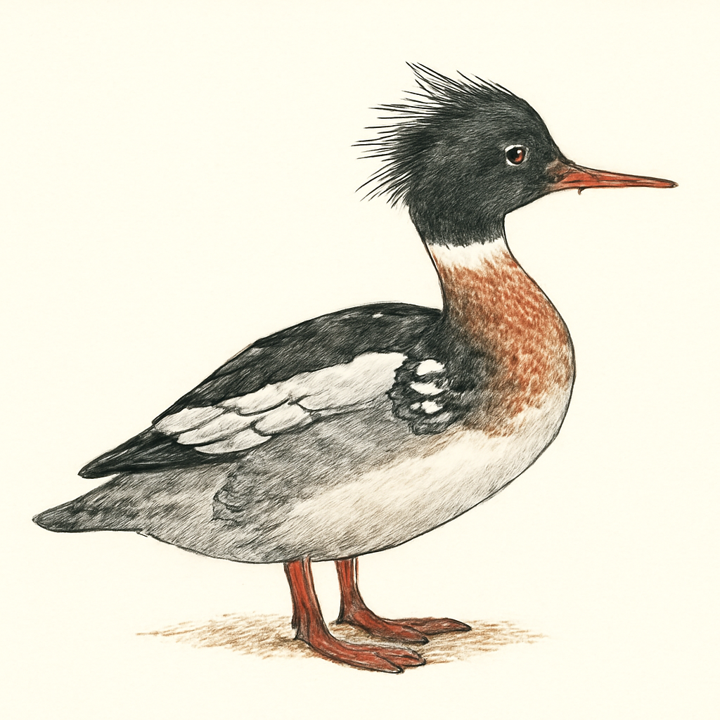 Red-breasted Merganser illustration