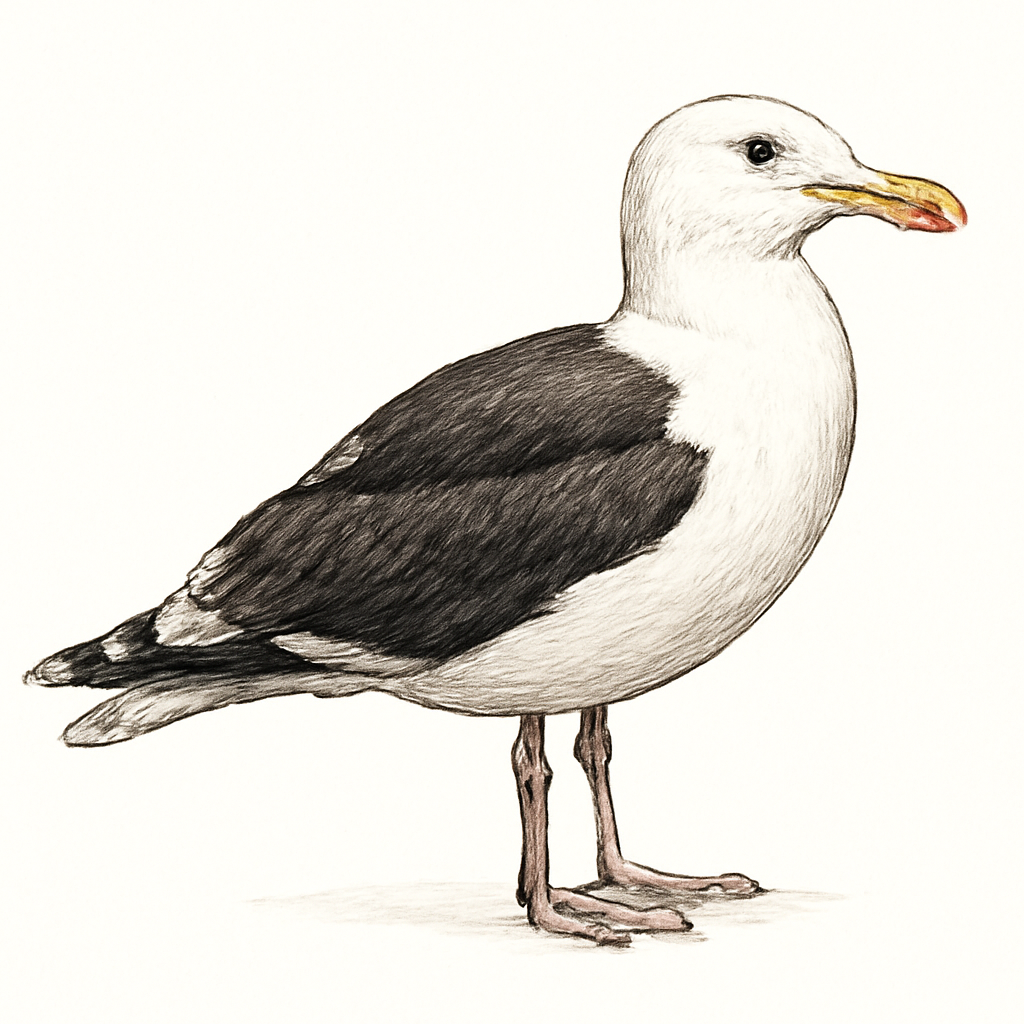 Great Black-backed Gull illustration