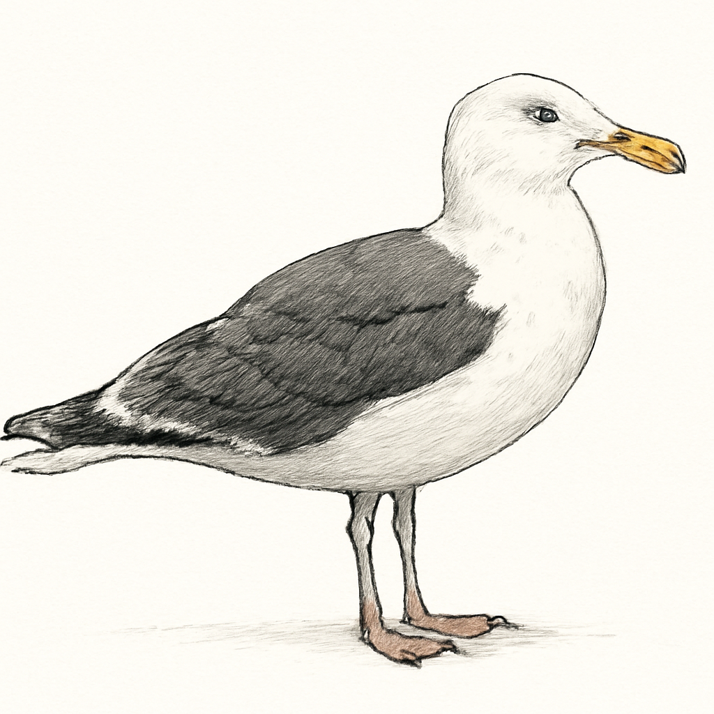 Lesser Black-backed Gull illustration