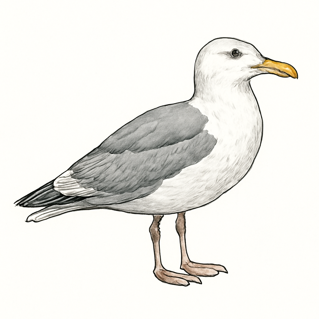 Glaucous-winged Gull illustration