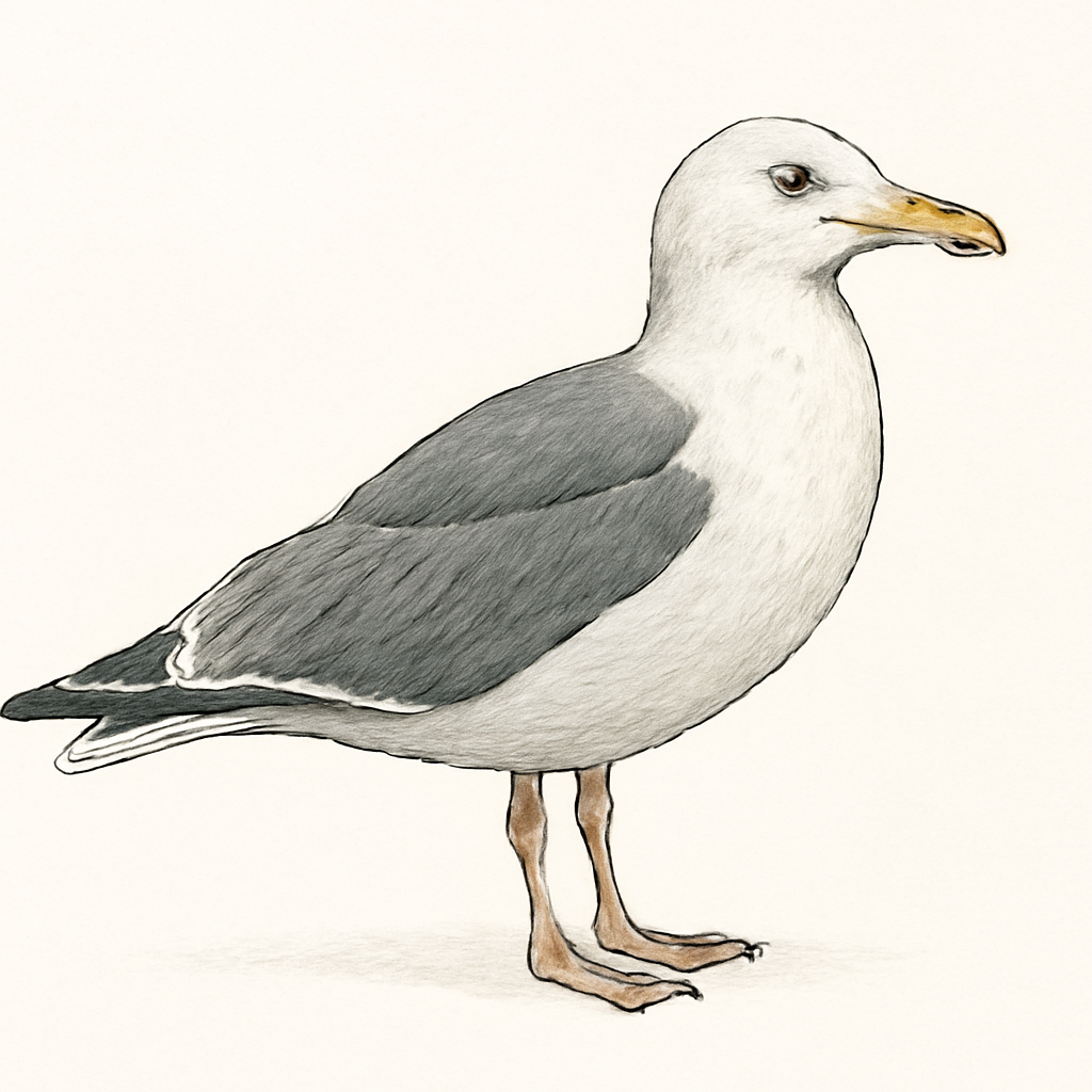 Illustration von Kamtschatkamöwe