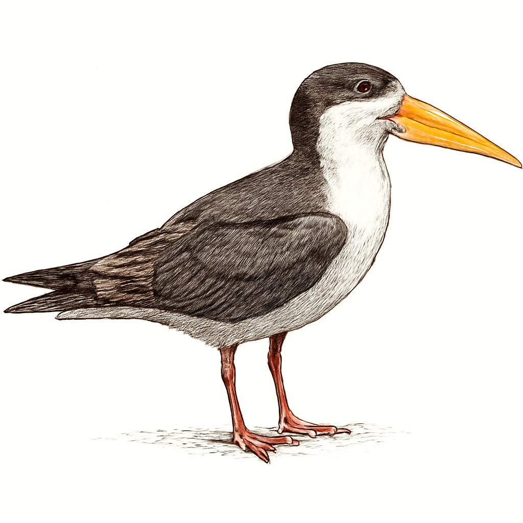 Illustration von Afrikascherenschnabel