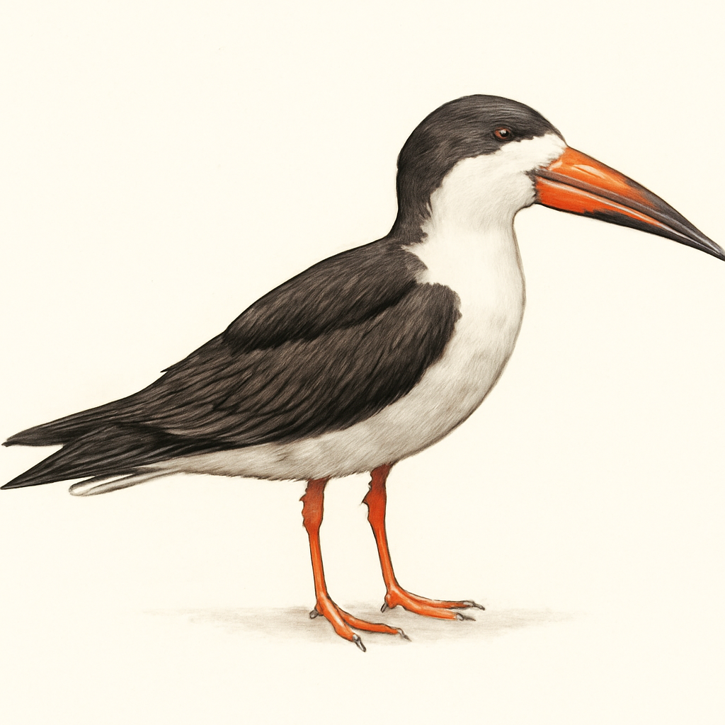 Illustration von Indienscherenschnabel