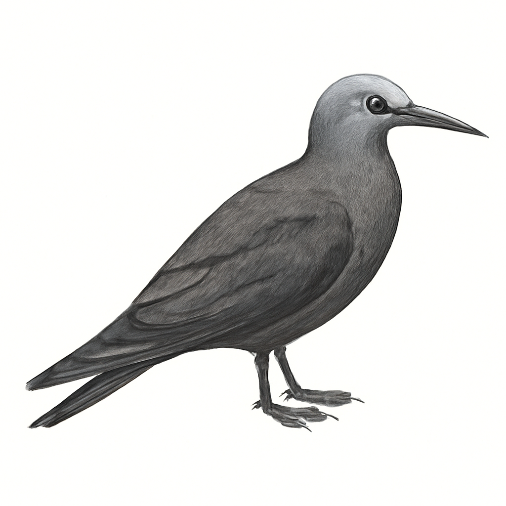 Illustration von Schlankschnabelnoddi