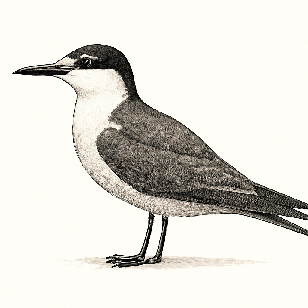 Bridled Tern illustration